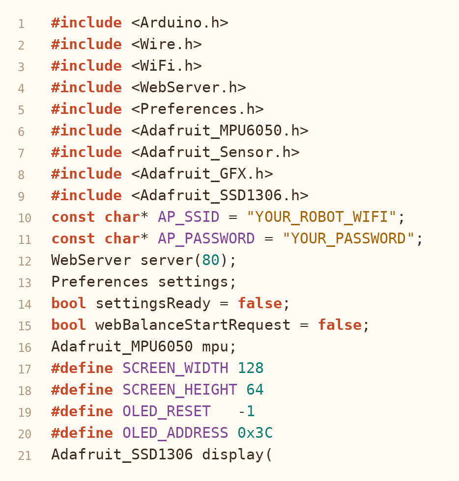 Code: Libraries, WiFi and OLED settings