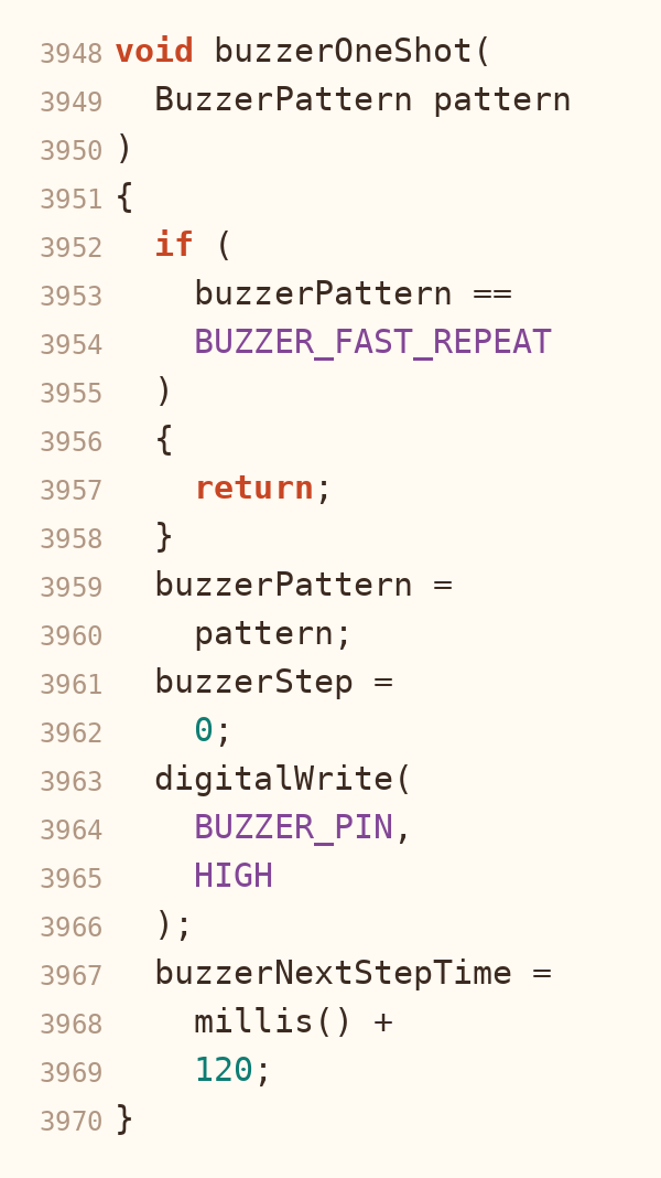 Code: Buzzer patterns